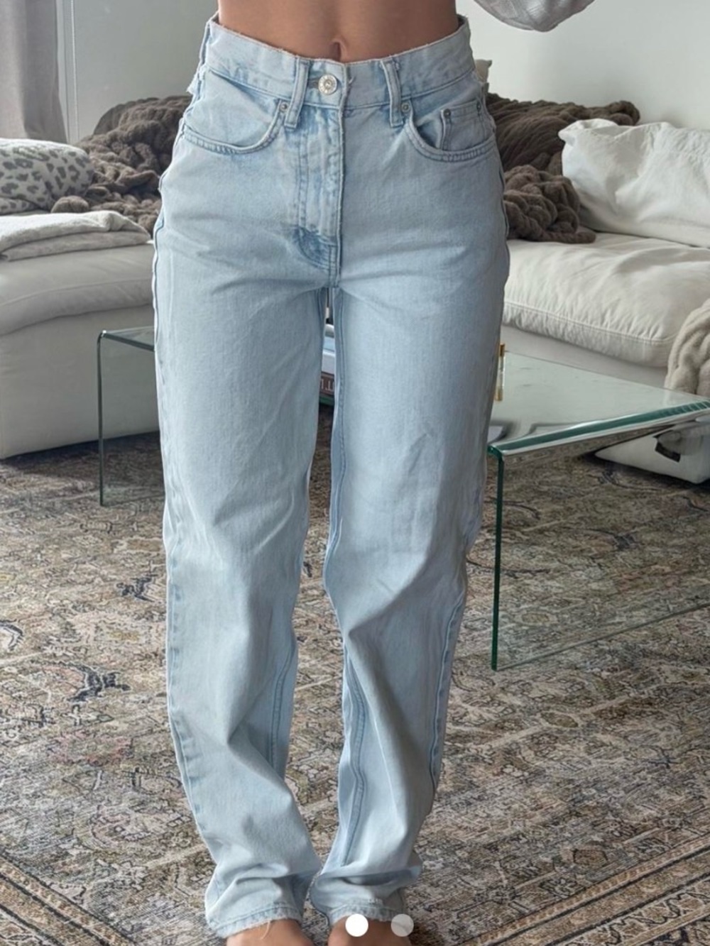 Urban Outfitters BDG Baggy mom jeans Light Wash Straight-Leg high waist 26